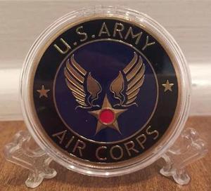 Moneda Medalla-us Army Air Corps -bañado Oro - $ 1 -