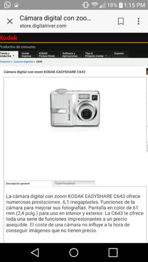 Vendo Camara Digital Kodak