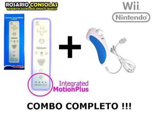 Wiimote Con Motion Plus + Nunchuk Combo Completo!!!