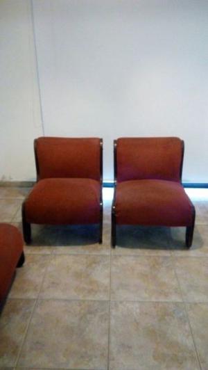 Juego de sillones, usado. 2 butacas pequeñas y un sillón