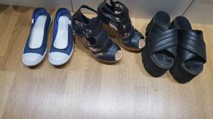 3 pares de zapatos