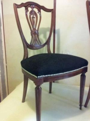 4 bellas sillas inglesas restauradas a nuevo