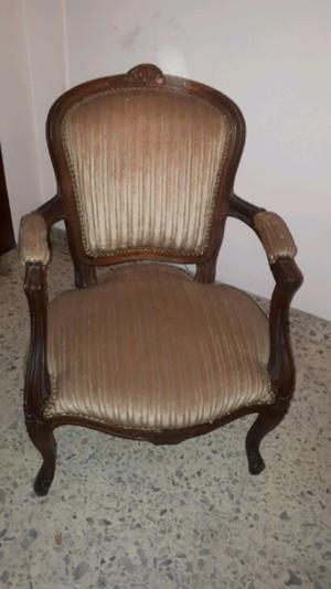 Hermosos sillones Luis XV tapizados en pana labrada