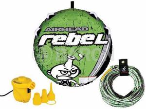 Juego De Arrastre Inflable Rebel Kit Con Inflador Y Manillar