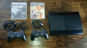 Play Station 3 Ultraslim 500gb Con Dos Controles