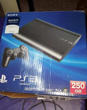Playstation 3 Slim Negra Como Nueva!