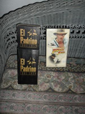 TRILOGIA EL PADRINO CON LIBRO!!! E INDIANA JONES CON CAJA!!!