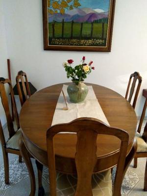 remato mesa y sillas antiguas restauradas