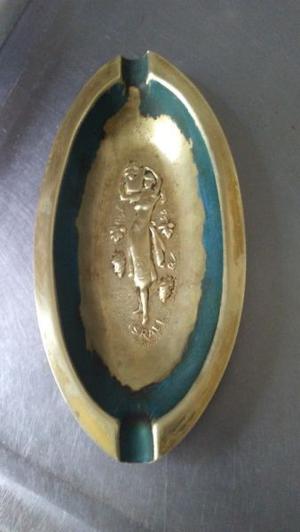 Cenicero de bronce con imagen israel