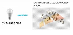 LAMPARA 7W MACROLED BLANCO FRIO X 10 UNIDADES