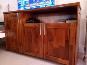 Mesa TV Mueble Buffet Algarrobo Impecable