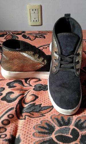 Panchas + Zapatillas negras con dorado