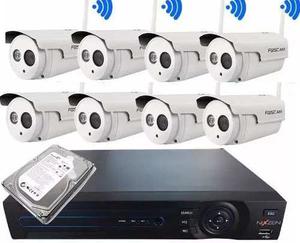 Seguridad Monitoreo 8 Camaras Ip Wifi Disco 1tb Con Soporte