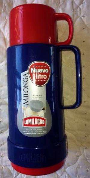 Termo Lumilagro 1 litro tapon para mate o cafe