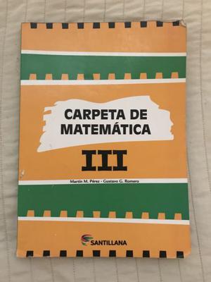 Carpeta de Matemática III (Usado)