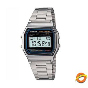 Reloj Casio A158wa-1 Digital Acero Inoxidable Cronometro