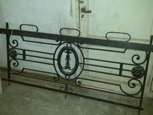 baranda de hierro artistico, reja, fin de escalera