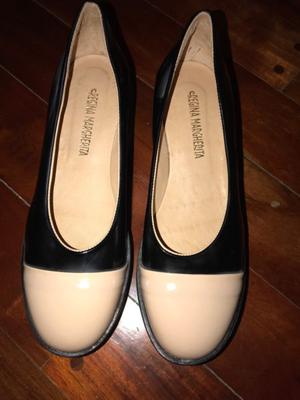 Zapatos mujer negro+rosa viejo talle:38 con una vez de uso