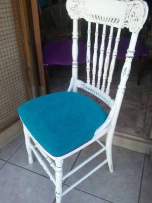 sillas muy antiguas (restauradas con glam)