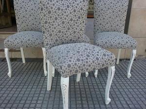 4 esplendidas sillas de estilo frances / restauradas