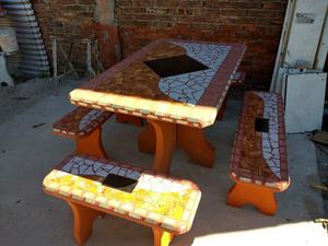 Juegos de jardín de cemento,mesas rectangulares