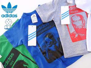 Remeras adidas Bebés, Hulk, Capitán América, Iron Man,