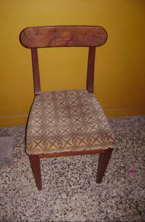 Silla De Madera Muy Fuerte Tapizada En Pana