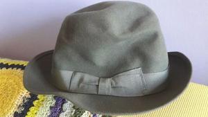 Sombrero Borsalino Hombre Pana Gris Alessandria Italia T5,5