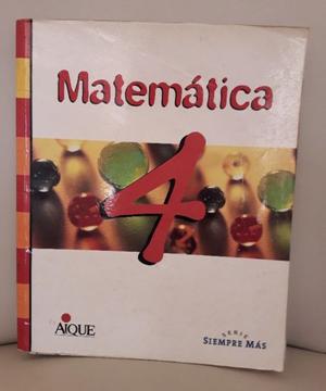 Libro matematica 4 edit.Aique