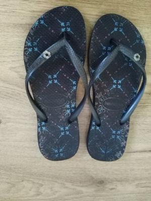 Ojotas Slim Havaianas Mujer Pin Flor Talle  Originales