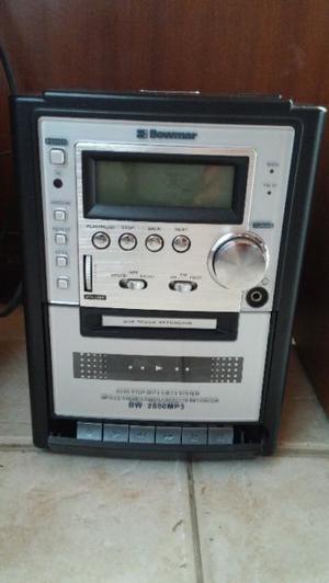 Equipo De Música Bowmar Cd MP3 Aux Cassette Y Radio