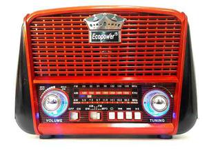 Radio Retro Vintage Portatil C/3 Bandas C/entrada Usb Solar