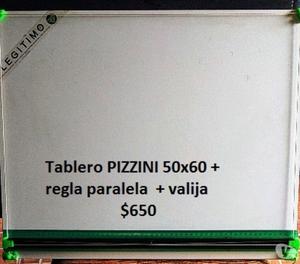 Tablero de Dibujo Pizzini 50x60 + regla paralela + valija