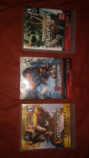 Uncharted 1, 2 y 3 colección REGALO PS3