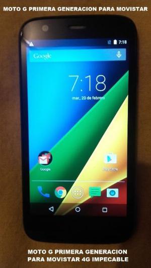 VENDO MOTO G PRIMERA GENERACIÓN PARA MOVISTAR 4G IMPECABLE