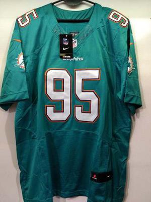 Camiseta Nfl Miami Dolphins - Jordan #95 - Talle 48