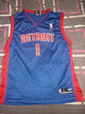 L Camiseta Detroit Pistons Reebok Talle L Chicos Nba Art 483