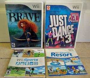 Nintendo Wii con juegos y accesorios.