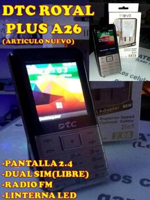 CELULAR DTC ROYAL PLUS A26 PANTALLA 2.4 DUAL SIM(LIBRE)