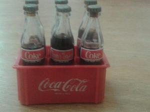 Cajon Mini Coca Cola Con 6 Botellas