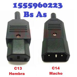 Ficha conector IEC C13 C14 Para armar cables Juego x 2 M/H