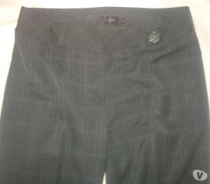 Pantalon Orix T46 Principe Gales Seda Verde Oscuro Perfecto