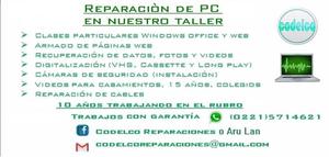 REPARACION DE PC, DIGITALIZACION VHS, ARMADO Y VENTA, ARMADO