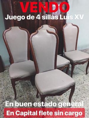 Vendo Juego de 4 sillas estilo Luis XV