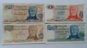 Billete Lote X Y  Pesos, 100 Y 1 Pesos Argentinos