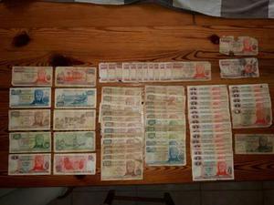 Billetes Argentinos Antiguos Lote Completo.74 Billetes.