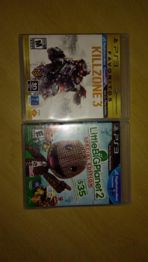 Juegos ps3(Killzone 3 y Little Big Planet 2)