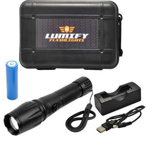 Linterna Táctica Led Lumify X9 Recargable+bateria+cargador