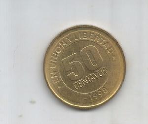 M  Argentina Moneda Conmemorativa 50 Centavos Mercosur
