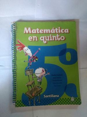 Matemática en 5° Santillana